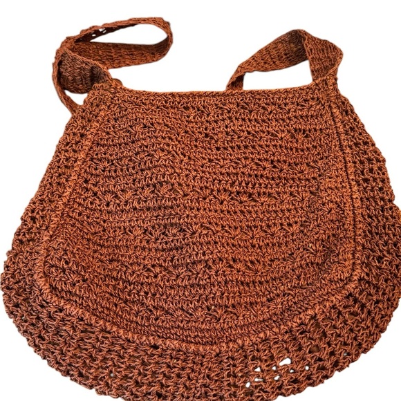 Brown Crochet‎ Crossbody Bag - Picture 3 of 6
